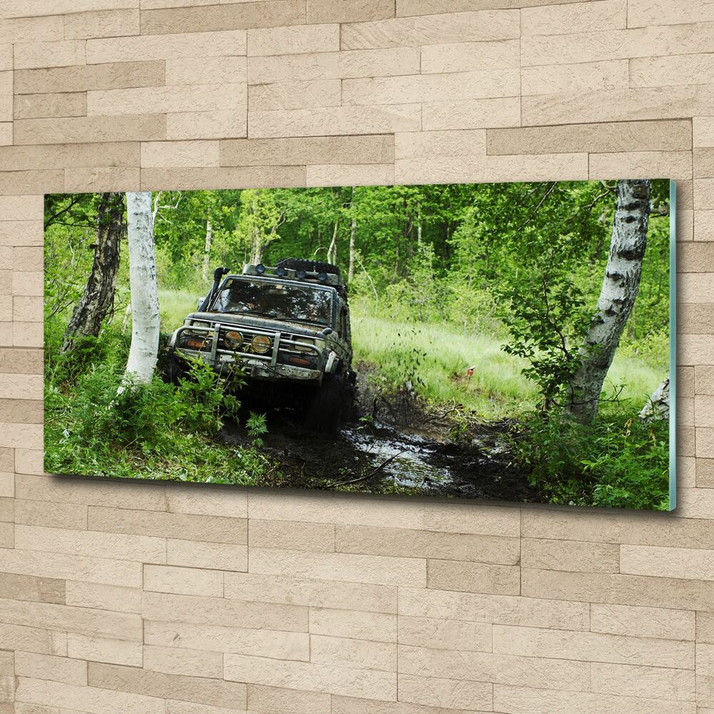 Print on acrylic Jeep in the forest