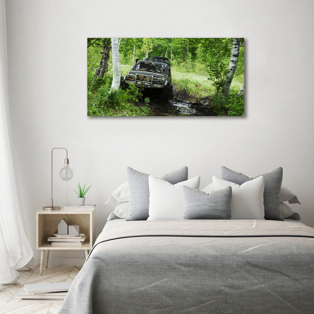 Print on acrylic Jeep in the forest