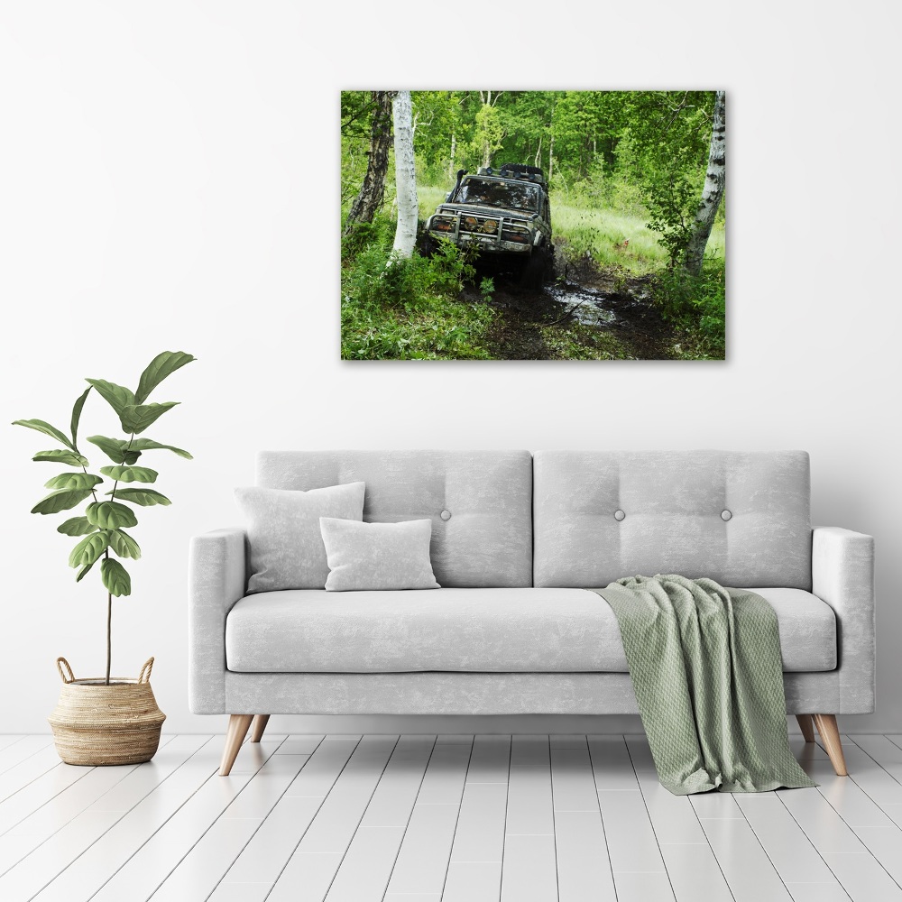 Print on acrylic Jeep in the forest