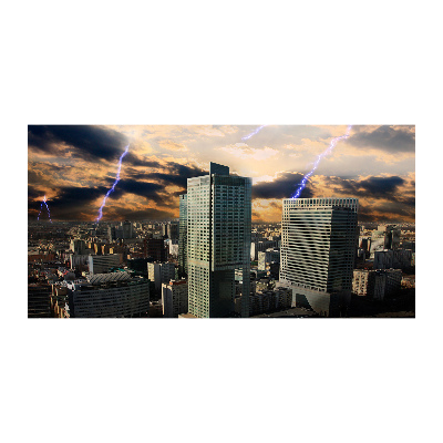 Acrylic wall art Storm over Warsaw