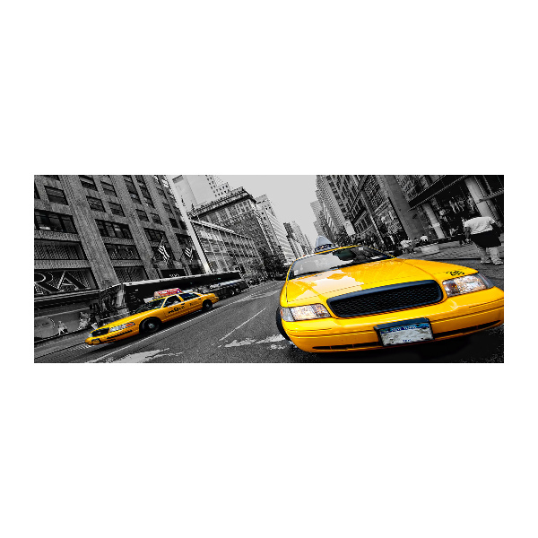 Acrylic wall art New York taxis