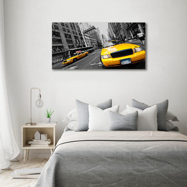 Acrylic wall art New York taxis