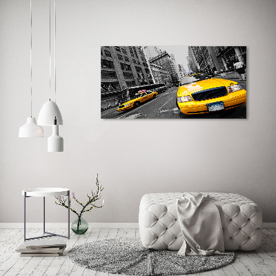 Acrylic wall art New York taxis