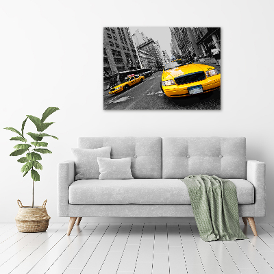 Acrylic wall art New York taxis