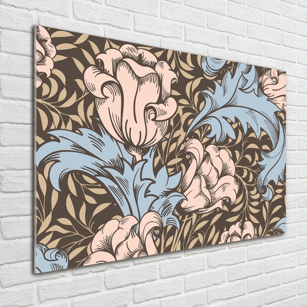 Print on acrylic Floral pattern