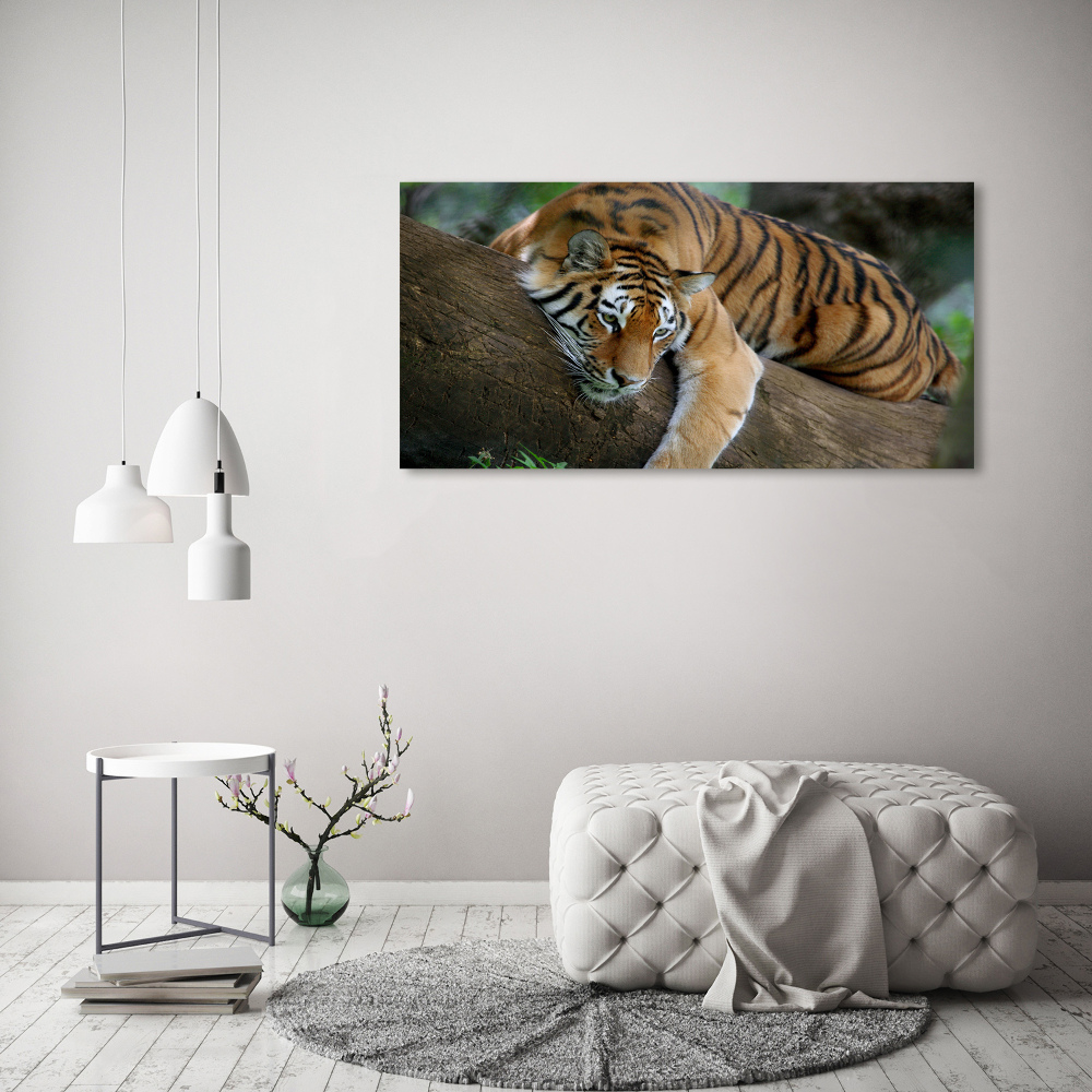 Wall art acrylic Tiger on a tree