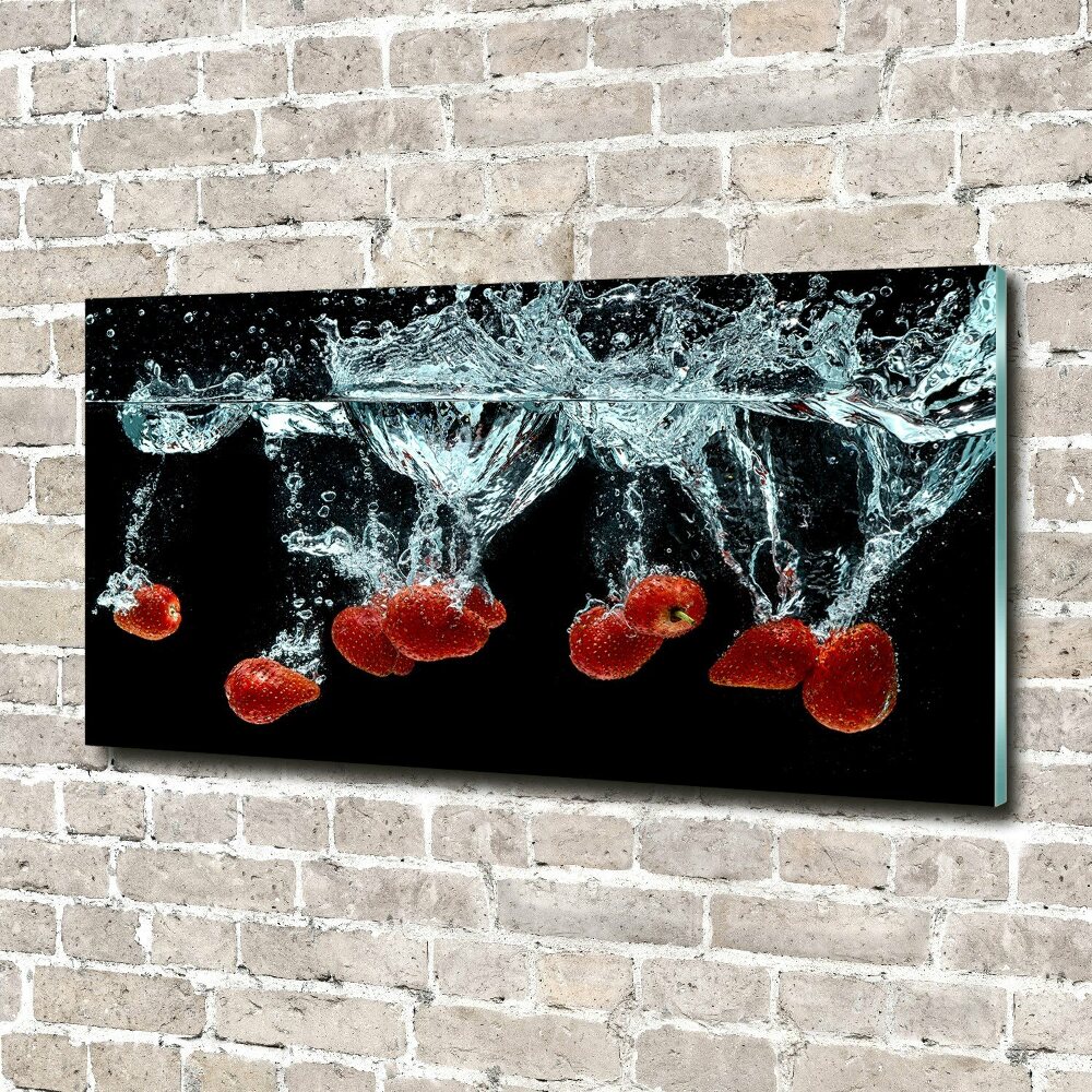 Wall art acrylic Strawberries under water