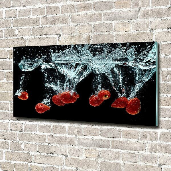 Wall art acrylic Strawberries under water