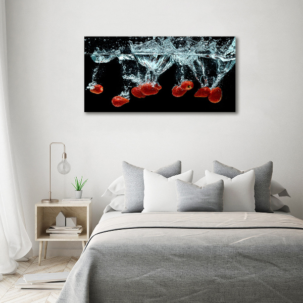 Wall art acrylic Strawberries under water