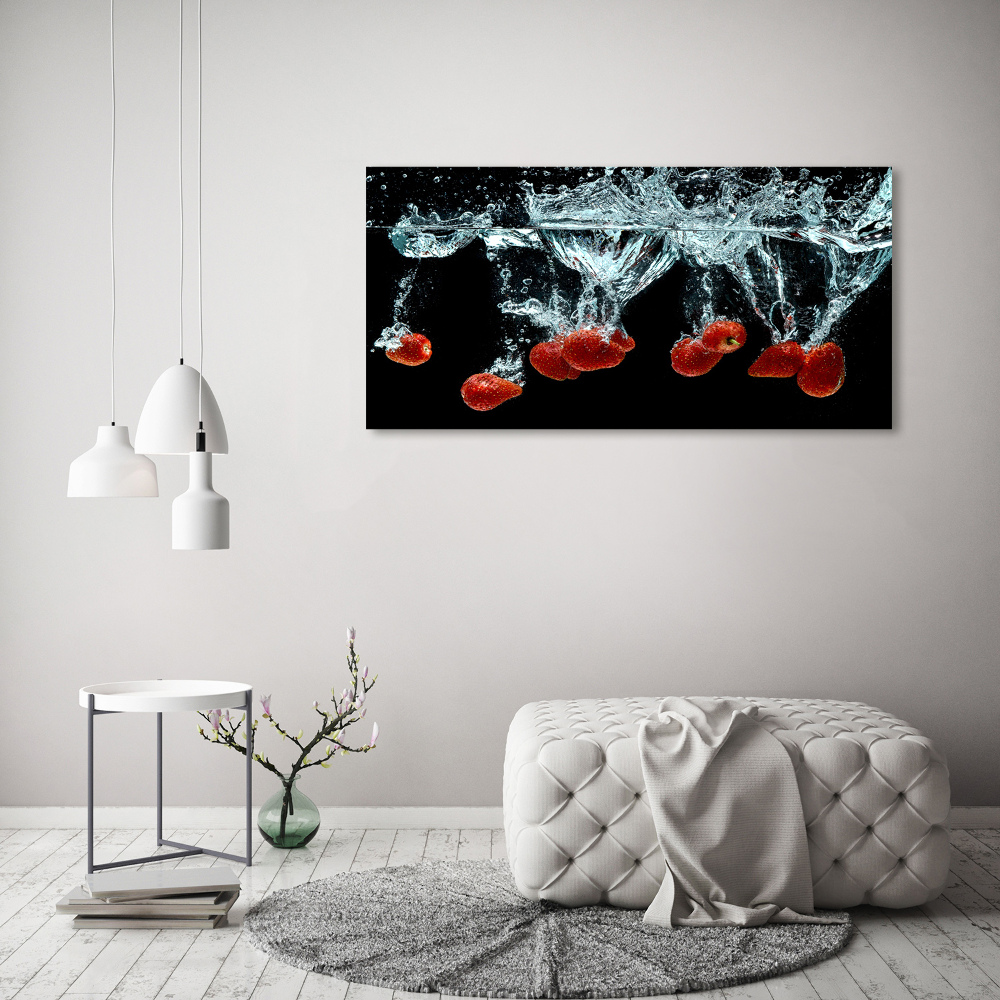 Wall art acrylic Strawberries under water