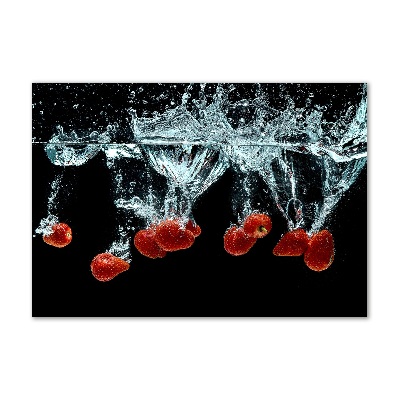 Wall art acrylic Strawberries under water