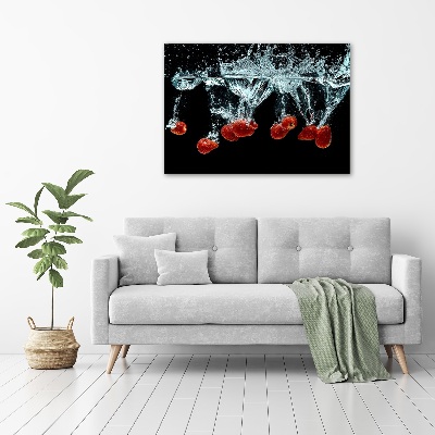 Wall art acrylic Strawberries under water