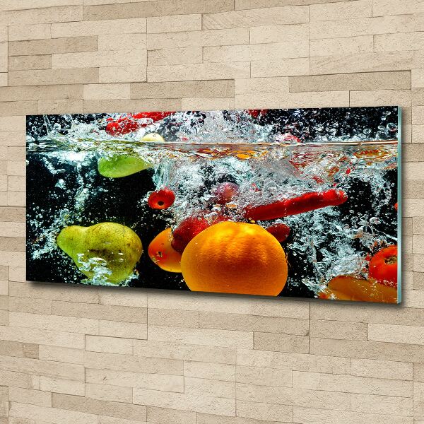 Wall art acrylic Fruit underwater