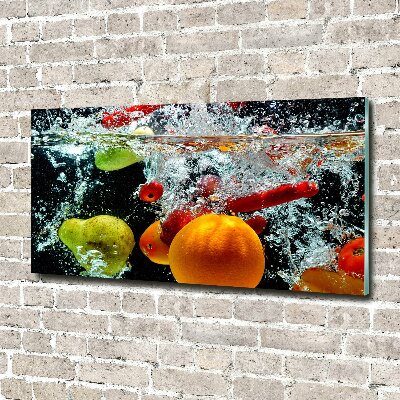 Wall art acrylic Fruit underwater