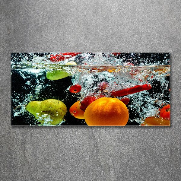 Wall art acrylic Fruit underwater