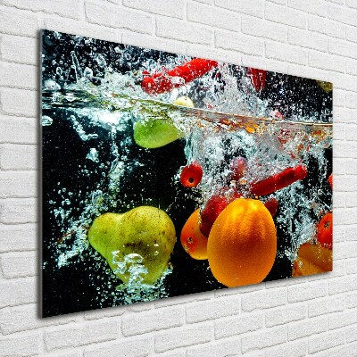 Wall art acrylic Fruit underwater