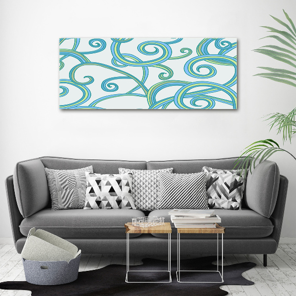 Glass acrylic wall art Abstract spirals