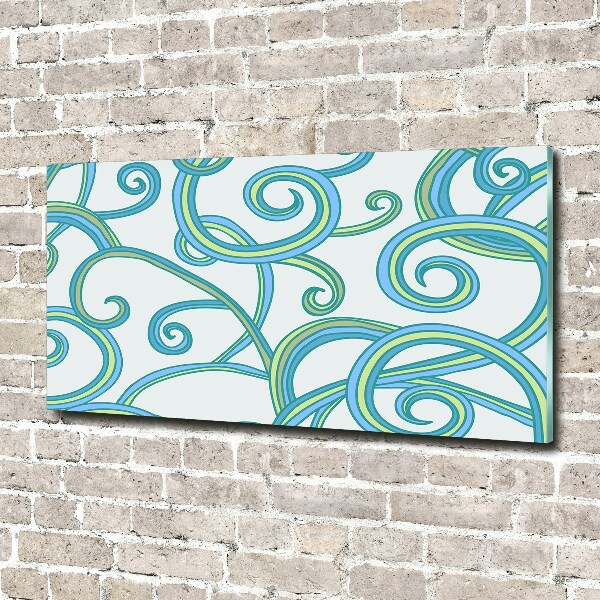 Glass acrylic wall art Abstract spirals