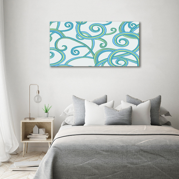 Glass acrylic wall art Abstract spirals