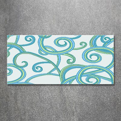 Glass acrylic wall art Abstract spirals