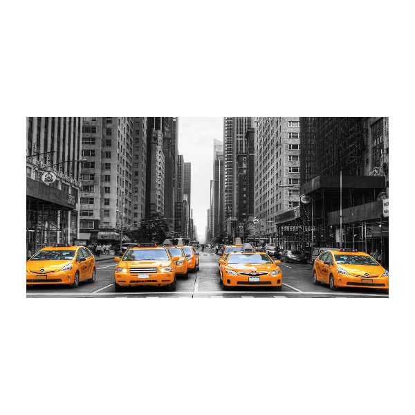 Acrylic wall art New York taxis