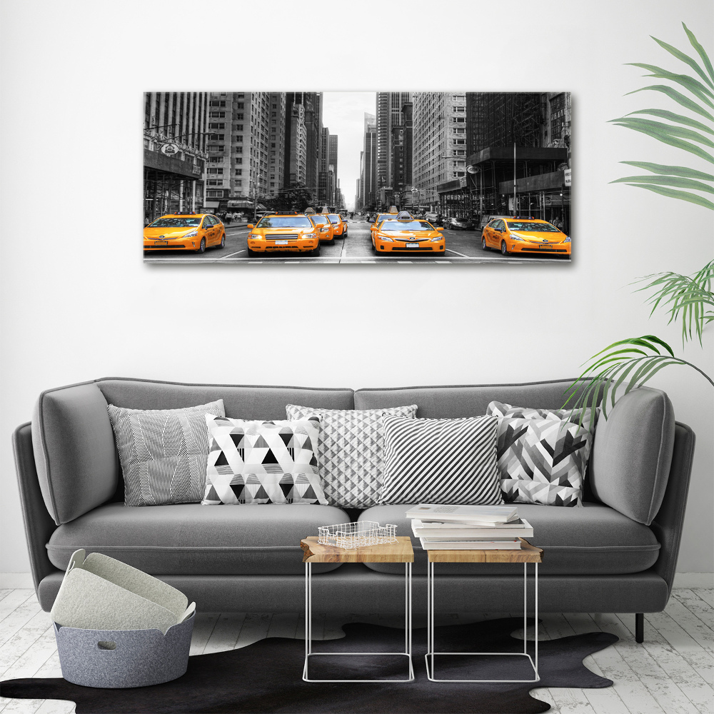 Acrylic wall art New York taxis