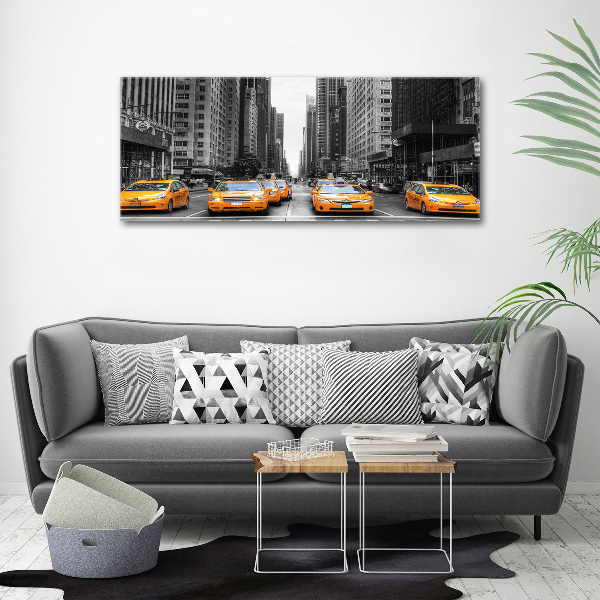 Acrylic wall art New York taxis