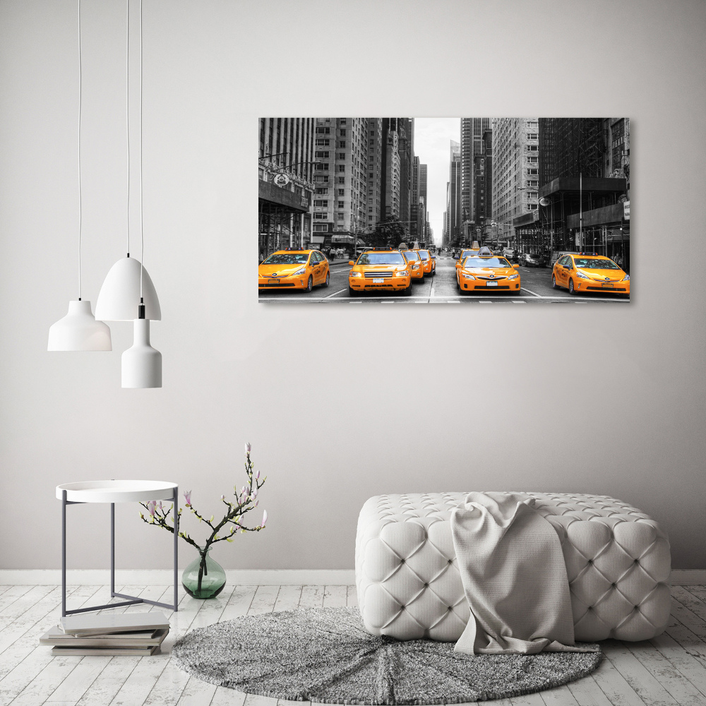 Acrylic wall art New York taxis