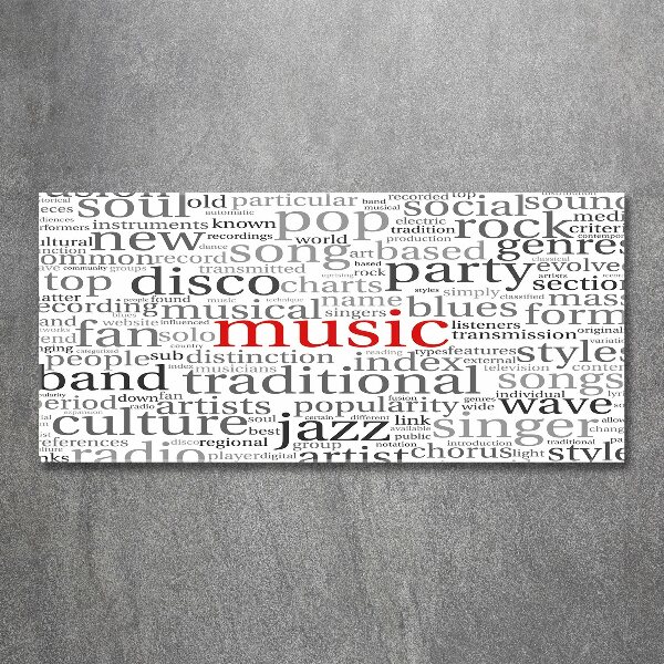 Print on acrylic Musical genres