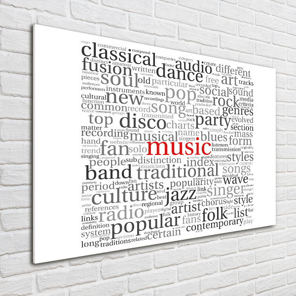 Print on acrylic Musical genres