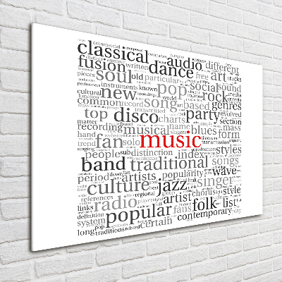 Print on acrylic Musical genres