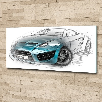 Acrylic wall art Sketch of the car