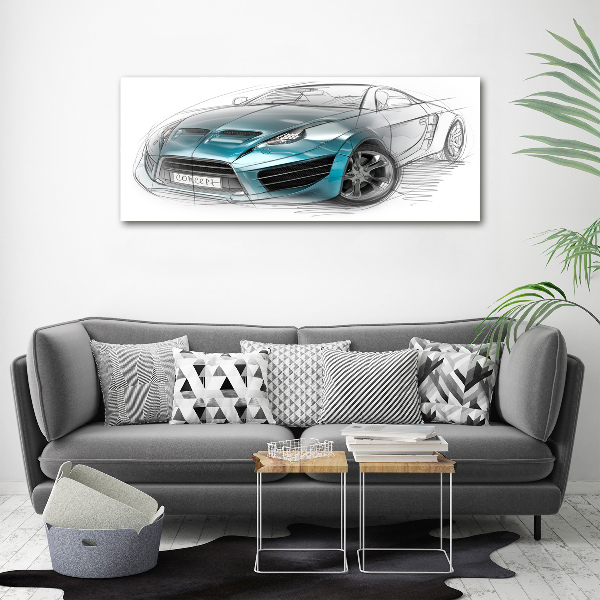 Acrylic wall art Sketch of the car