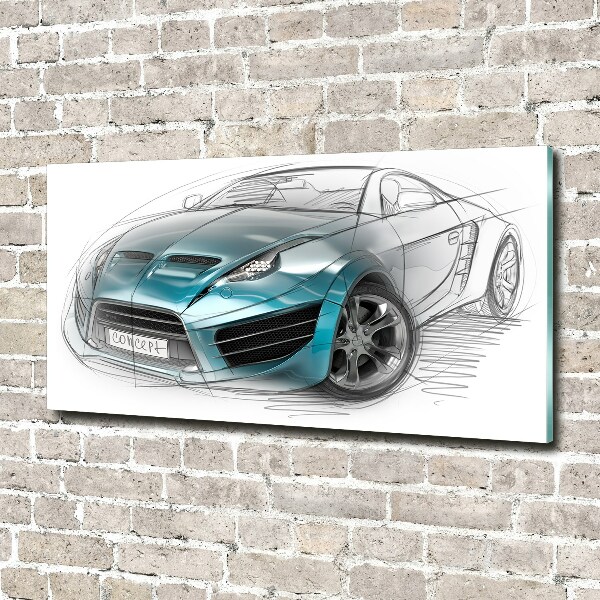 Acrylic wall art Sketch of the car