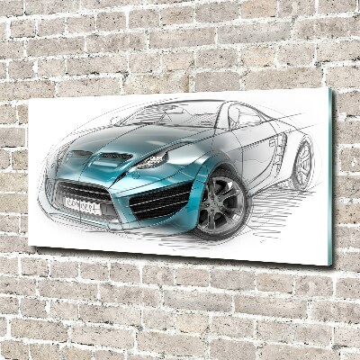 Acrylic wall art Sketch of the car