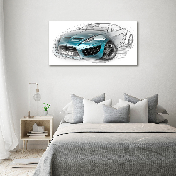 Acrylic wall art Sketch of the car