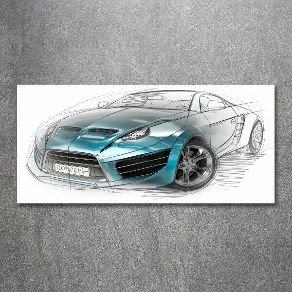 Acrylic wall art Sketch of the car