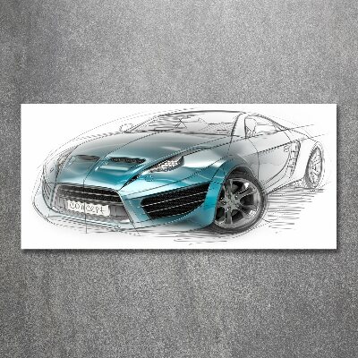 Acrylic wall art Sketch of the car