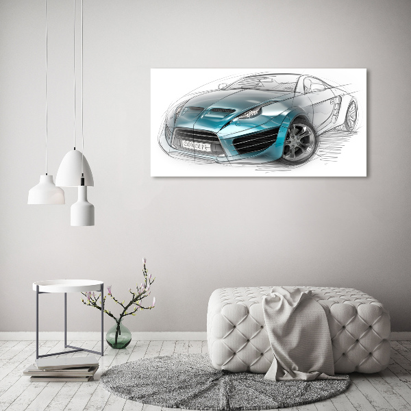 Acrylic wall art Sketch of the car