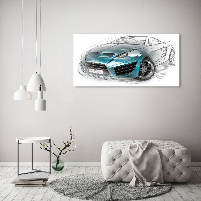 Acrylic wall art Sketch of the car