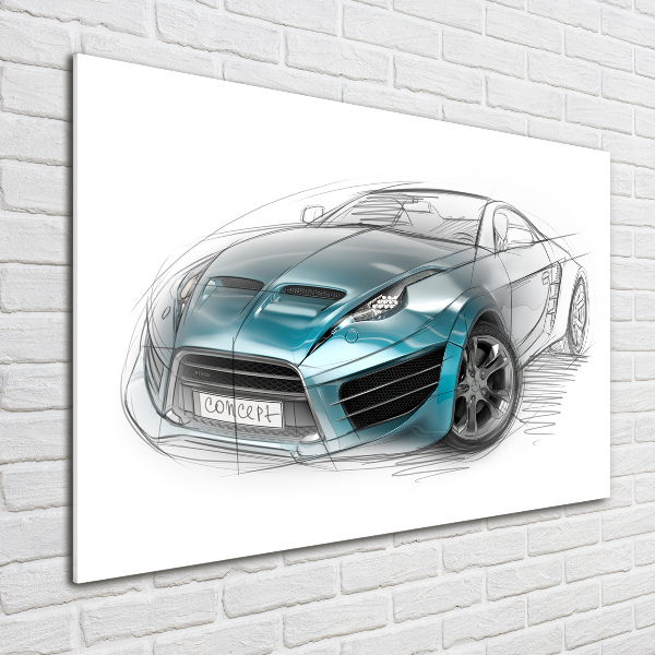 Acrylic wall art Sketch of the car