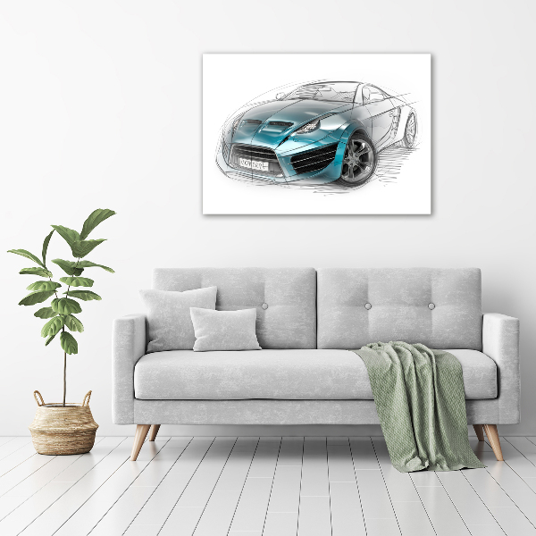 Acrylic wall art Sketch of the car