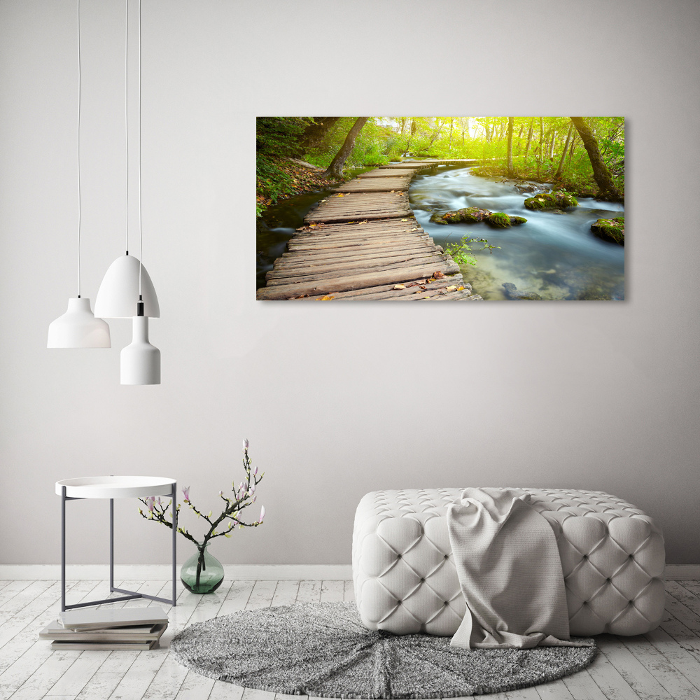 Acrylic wall art Path over the river