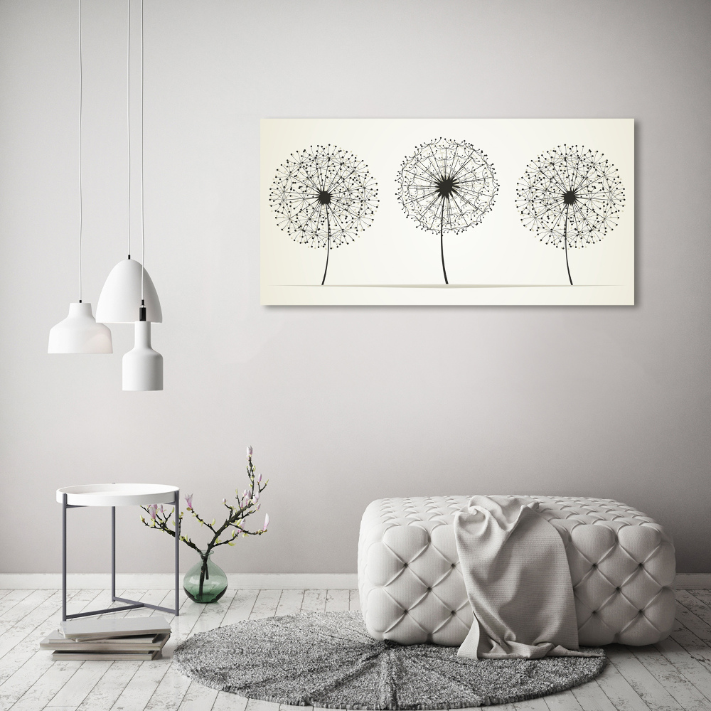 Print on acrylic dandelions