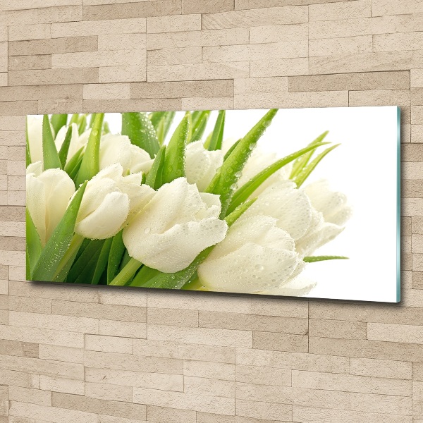 Print on acrylic White tulips