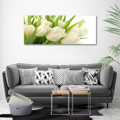 Print on acrylic White tulips