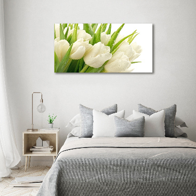 Print on acrylic White tulips