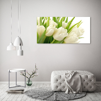 Print on acrylic White tulips