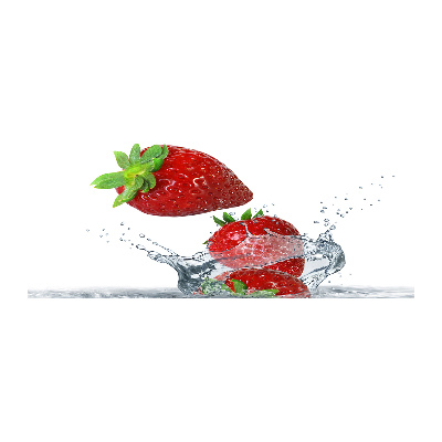 Acrylic wall art Strawberries and water