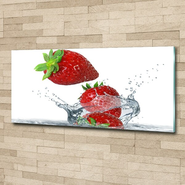 Acrylic wall art Strawberries and water